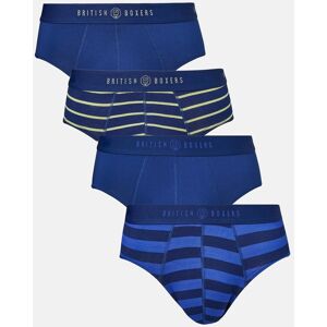 British Boxers Mens Four-Pack Bamboo Briefs - British Boxers Mens Four-Pack Bamboo Briefs -