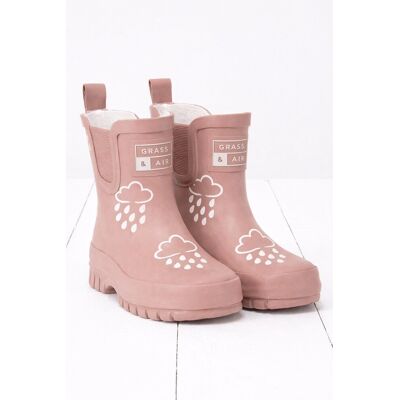 Grass & Air Chunky Shortie Colour-Changing Kids Wellies - Grass & Air Chunky Shortie Colour-Changing Kids Wellies -