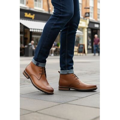 Silver Street London Ludgate Mens Premium Leather Chukka Boots - Silver Street London Ludgate Mens Premium Leather Chukka Boots -