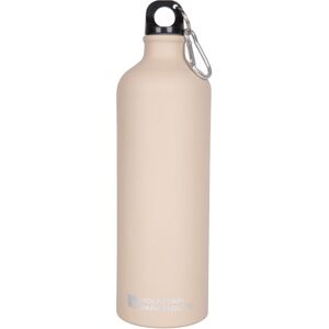 Mountain Warehouse 1L Matt Finish Water Bottle with Karabiner - Beige Mountain Warehouse 1L Matt Finish Water Bottle with Karabiner - Beige