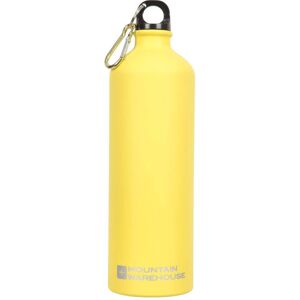 Mountain Warehouse 1L Matt Finish Water Bottle with Karabiner - Yellow Mountain Warehouse 1L Matt Finish Water Bottle with Karabiner - Yellow