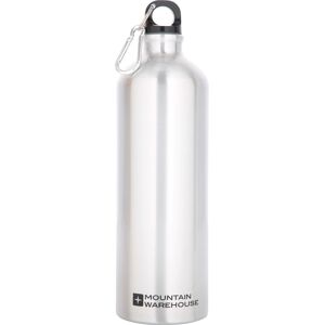 Mountain Warehouse 1L Metallic Water Bottle With Karabiner - Silver Mountain Warehouse 1L Metallic Water Bottle With Karabiner - Silver