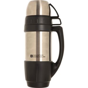 Mountain Warehouse 1L Flask and 2 Cup Set - Silver Mountain Warehouse 1L Flask and 2 Cup Set - Silver