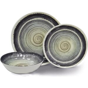 Leisure Florence 12-Piece Plate & Bowl Melamine Dinner Set - Leisure Florence 12-Piece Plate & Bowl Melamine Dinner Set -