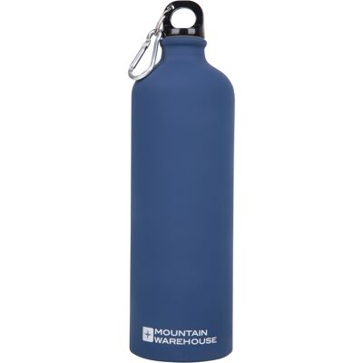 Mountain Warehouse 1L Matt Finish Water Bottle with Karabiner - Navy Mountain Warehouse 1L Matt Finish Water Bottle with Karabiner - Navy