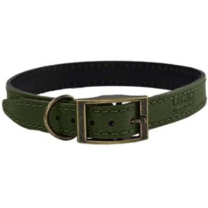 HugglePets Leather Dog Collar - X Small, Khaki - Dog Collar HugglePets Leather Dog Collar - X Small, Khaki - Dog Collar