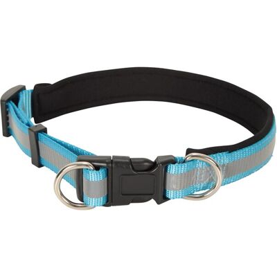 Jackson Reflective Dog Collar - Blue - Blue - Size: S-M Jackson Reflective Dog Collar - Blue - Blue - Size: S-M