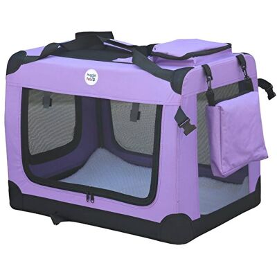 HugglePets - Fabric Crate Foldable - Purple - Pet Carrier HugglePets - Fabric Crate Foldable - Purple - Pet Carrier