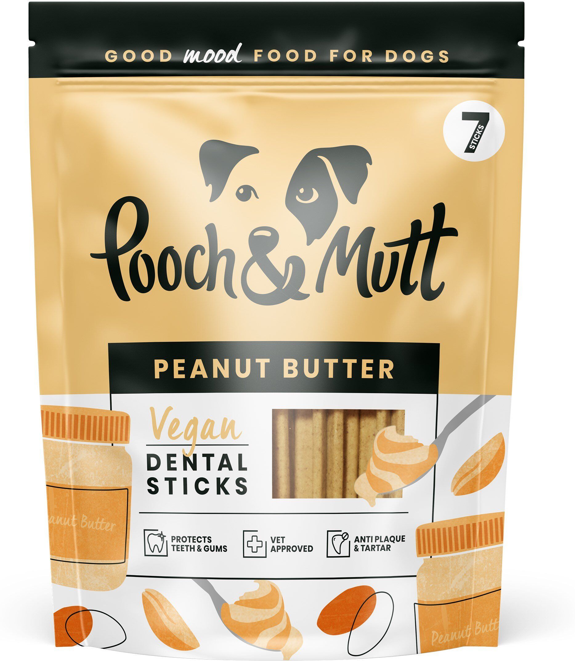 Pooch & Mutt Peanut Butter Dental Sticks for Dogs 251g - - Size: Hard > Jackson Pet Company > Eating And Drinking