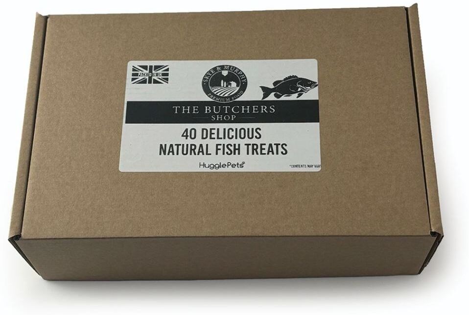 HugglePets Assorted Natural Dog Fish Treat Box (40 pcs) - - Size: Hard > Jackson Pet Company > Eating And Drinking