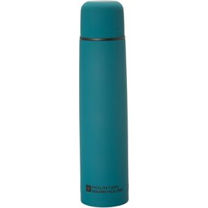 Mountain Warehouse Double Walled Rubber Finish Flask - 1L - Teal Mountain Warehouse Double Walled Rubber Finish Flask - 1L - Teal