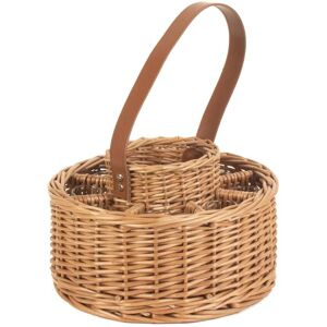 Red Hamper Round Wicker Whisky Celebration Drinks Carrier - Red Hamper Round Wicker Whisky Celebration Drinks Carrier -
