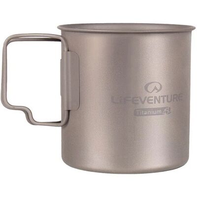 Lifeventure Titanium Mug - 450ml - Silver Lifeventure Titanium Mug - 450ml - Silver