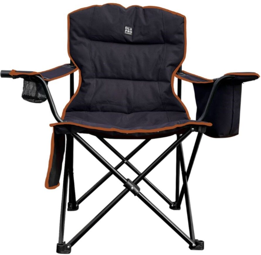 OLPRO Henwick Padded Folding Camp Chair Orange & Black -