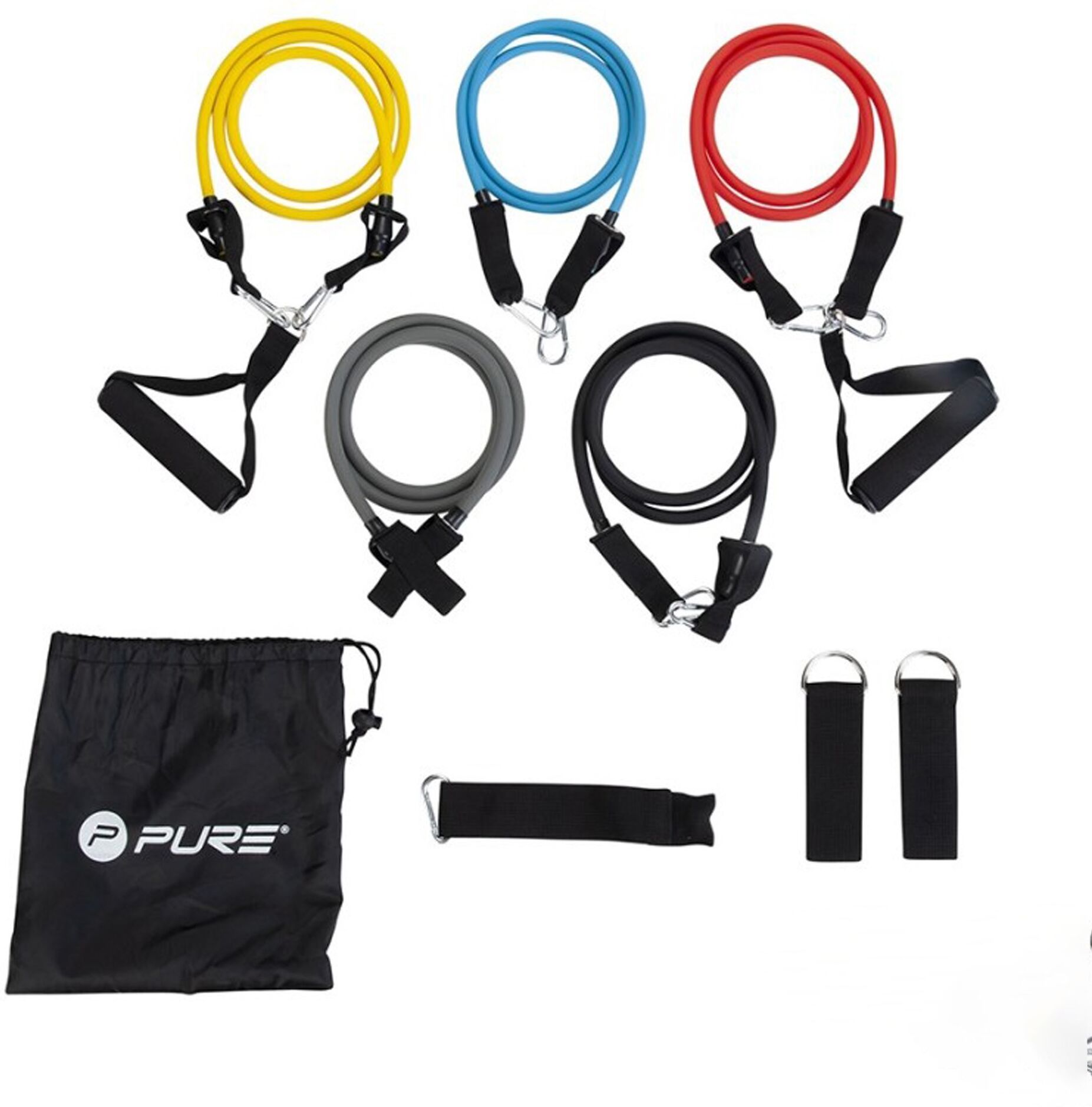 Pure2Improve Resistance Bands Exercise Tube Set - - Size: ONESIZE