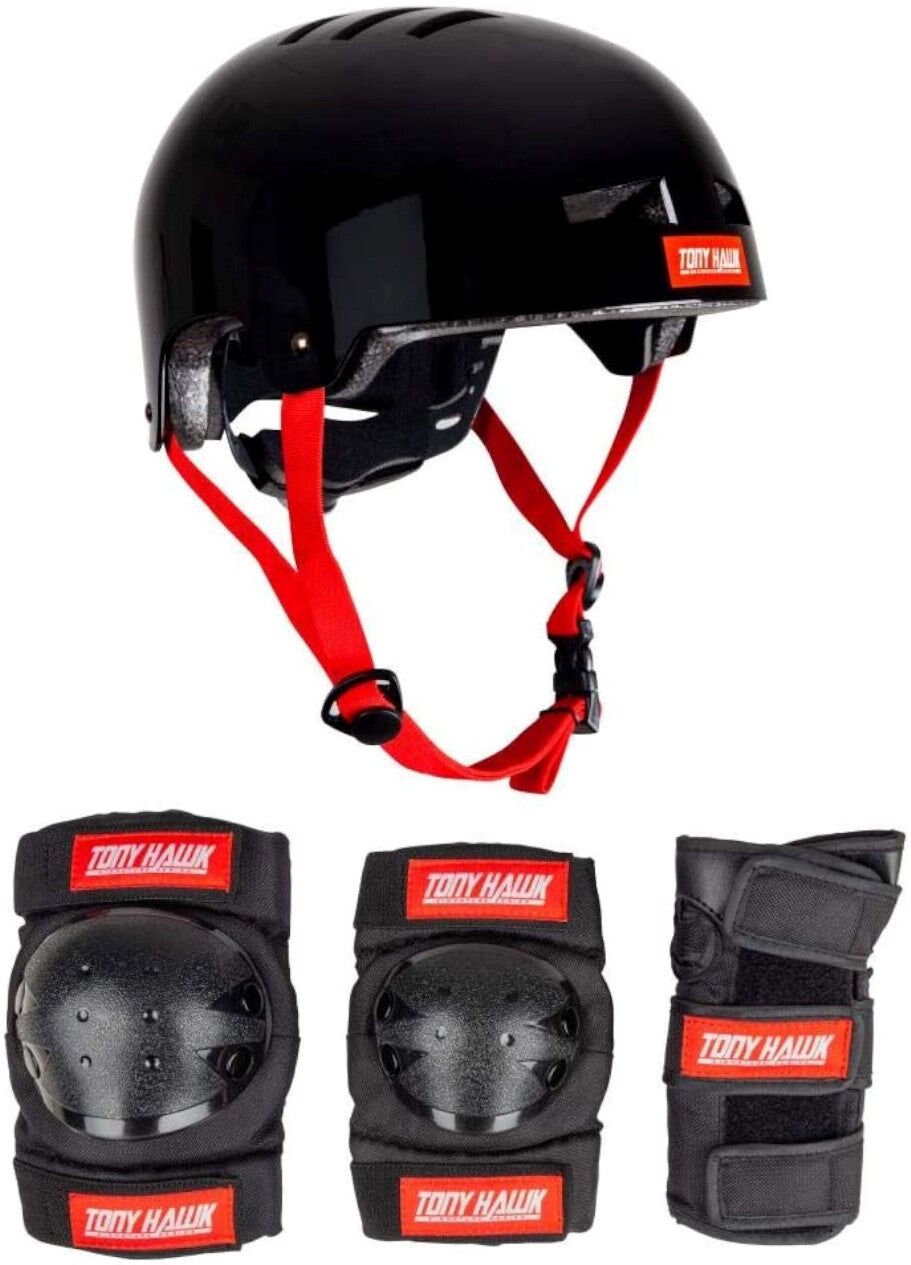 Tony Hawk Junior Protective Helmet & Pad Combo - - Size: S