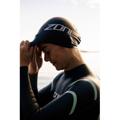 Zone3 Silicone Unisex Swim Cap - Long Hair - Zone3 Silicone Unisex Swim Cap - Long Hair -
