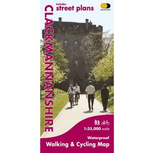 HARVEY Maps Clackmannan Walking & Cycling Map - HARVEY Maps Clackmannan Walking & Cycling Map -