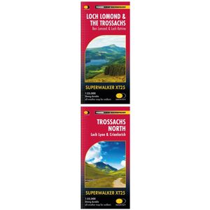 HARVEY Maps Loch Lomond & the Trossachs Superwalker Map Set - HARVEY Maps Loch Lomond & the Trossachs Superwalker Map Set -
