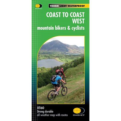 HARVEY Maps Coast to Coast West Cycle Map - HARVEY Maps Coast to Coast West Cycle Map -