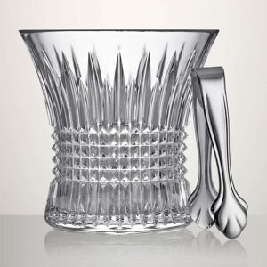 Waterford Lismore Diamond Ice Bucket With Tongs Waterford Lismore Diamond Ice Bucket With Tongs