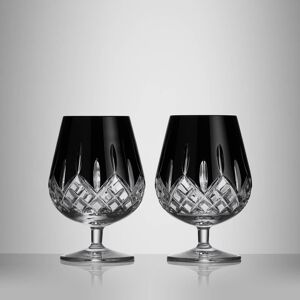 Waterford Connoisseur Lismore Black Brandy Balloon 17 oz Set of 2 Waterford Connoisseur Lismore Black Brandy Balloon 17 oz Set of 2