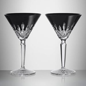 Waterford Lismore Black Martini Glass, Set of 2 Waterford Lismore Black Martini Glass, Set of 2