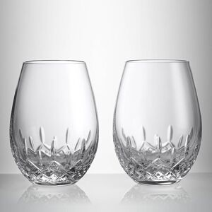 Waterford Lismore Essence Stemless Deep Red Wine, Pair Waterford Lismore Essence Stemless Deep Red Wine, Pair