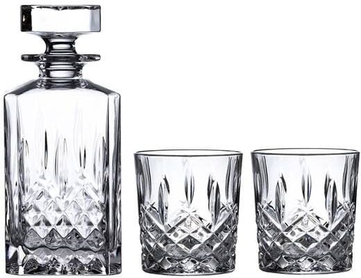 Waterford Marquis Markham 11oz Whiskey Glass, Pair & Square Decanter