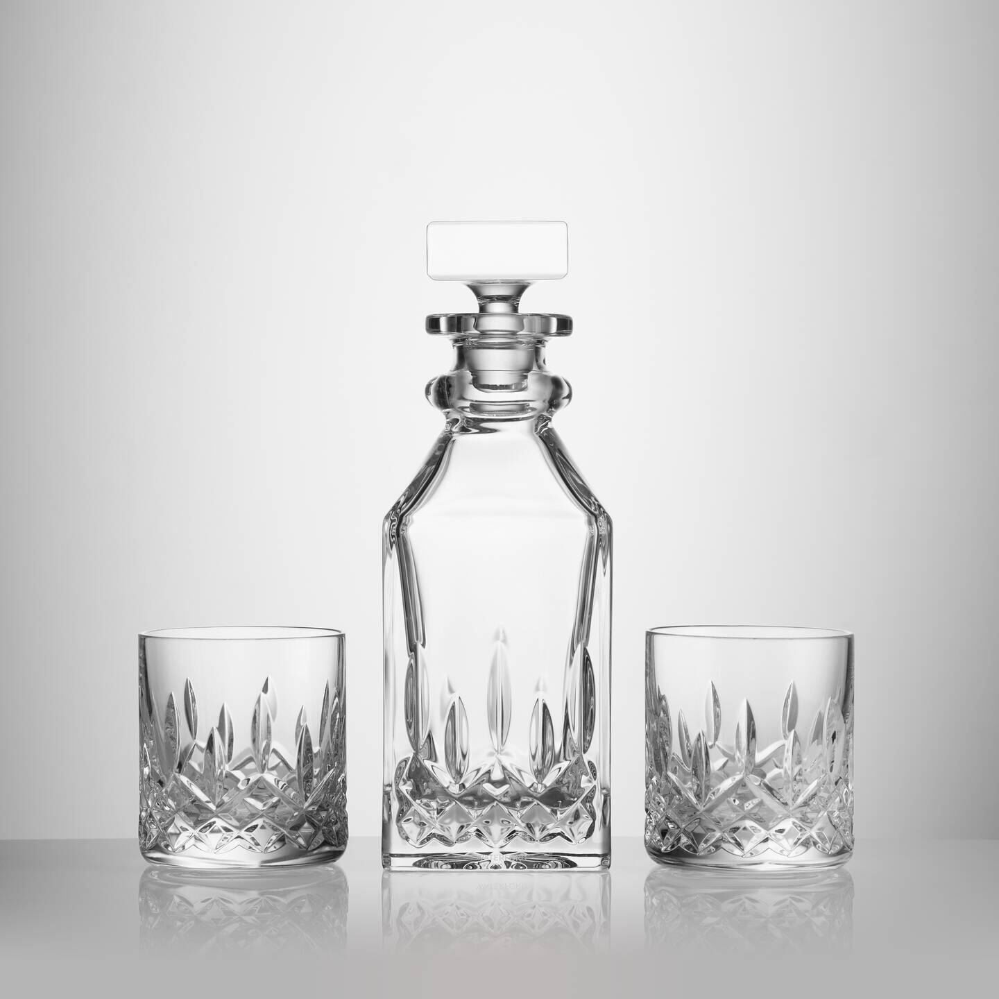 Waterford Lismore Connoisseur Square Decanter & Tumbler, Set of 2