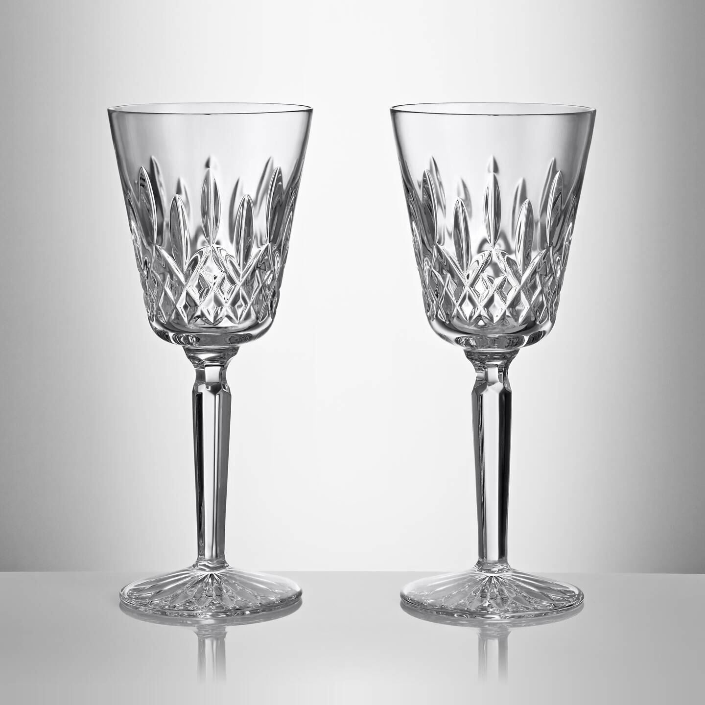 Waterford Lismore Tall Medium Wine 13 OZ Set/2
