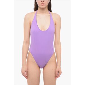 The Attico Solid Color Halterneck One-Piece Swimsuit size S - Female