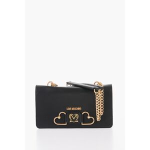 Moschino LOVE Leather Bag with Double Gold Heart Decoration size Unica - Female