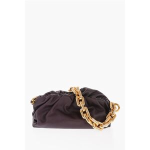 Bottega Veneta Solid Color Leather Clutch with Removable Golden Chain size Unica - Female