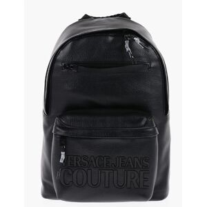 Versace JEANS COUTURE Textured Faux Leather Backpack with Embossed L size Unic - Male