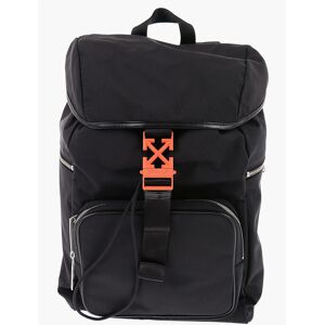 Off-White Solid Color Backpack with Leather Trims size Unica - Male