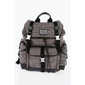 Dolce & Gabbana All-Over Logo Pvc and Leather Backpack size Unica - Male