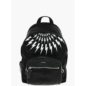 Neil Barrett Contrasting Printed FAIR-ISLE THUNDERBOLT Backpack size Unica - Unisex