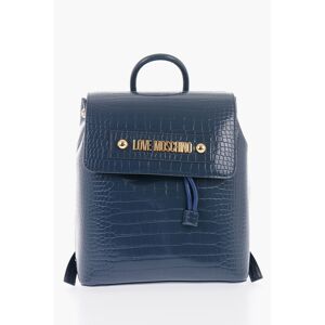 Moschino LOVE Crocodile Effect Faux Leather Backpack size Unica - Female