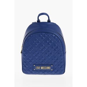 Moschino LOVE Quilted Faux Leather Backpack with Golden Logo size Unica - Female