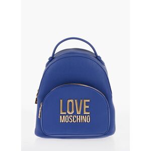 Moschino LOVE Solid Color Faux Leather Backpack with Golden Logo size Unica - Female