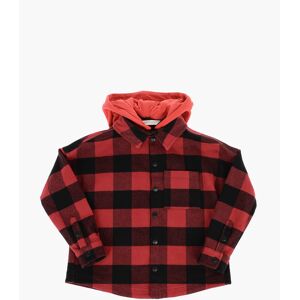 Palm removable hood buffalo check overshirt size 10 Y - Unisex