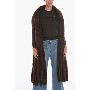 Bottega Veneta Fringed Shearling Scarf size Unica - Female