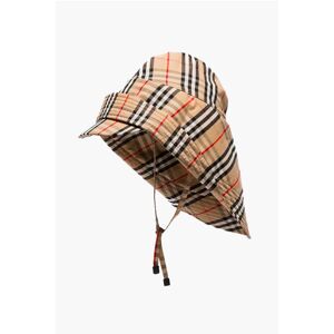 Burberry Oversized Rain Hat with Iconic Checkered Pattern size S/M - Male