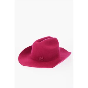 Ruslan Baginskiy Solid Color Wool Felt Cowboy Hat with Embossed Monogram size S - Female