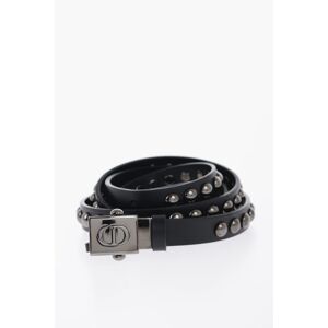 Christian Dior Leather Studded Belt 15mm size 80 - Female