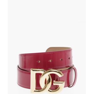 Dolce & Gabbana Patent Leather Belt with Golden Buckle 40mm size 80 - Female