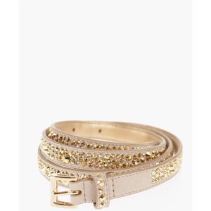 Prada Slim Suede Belt Embellished with All Over Rhinestones 20mm size 80 - Female