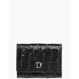 Dsquared2 Craquelé Leather Wallet with Applicated Logo size Unica - Female Dsquared2 Craquelé Leather Wallet with Applicated Logo size Unica - Female