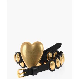 Dsquared2 Leather Belt with Golden Metal Details 30mm size 60 - Female Dsquared2 Leather Belt with Golden Metal Details 30mm size 60 - Female